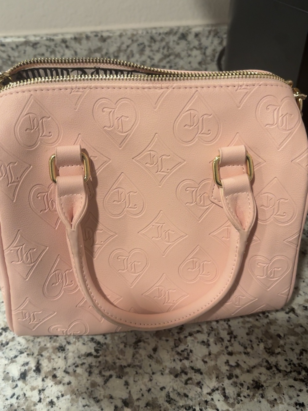 Juicy Couture Light Pink Embossed Satchel